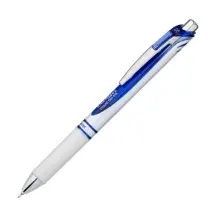 EnerGel RTX Retractable Gel Pen, Fine 0.5mm, Blue Ink, White/Blue Barrel