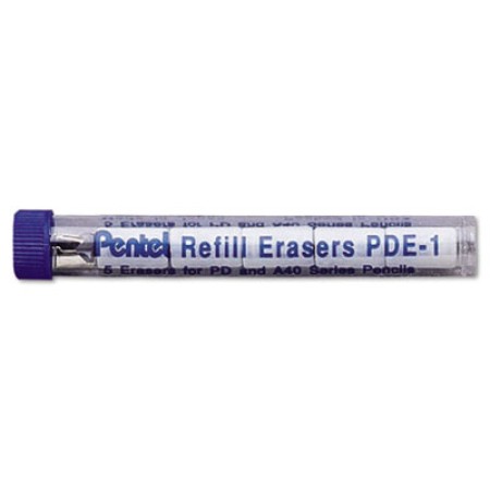 Eraser Refill for Pentel PD and A40 Mechanical Pencils, 5/Tube