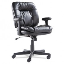 OIF Black Leather Swivel/Tilt Task Chair