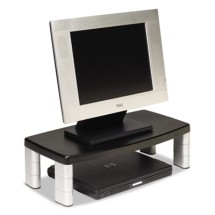 Extra-Wide Adjustable Monitor Stand, 20 x  12 x 1 to 5 7/8, Black