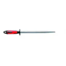 FDick 7317130-63 12" Regular Cut Sharpening Steel, Red/Black Handle