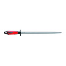 FDick 7317135-63 14" Regular Cut Sharpening Steel, Red/Black Handle