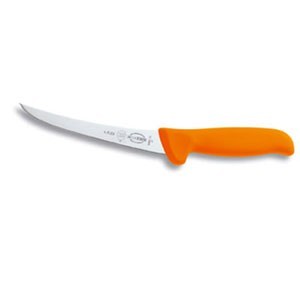 FDick 8288210-53 4" Mastergrip Curved, Semi-Flex Boning Knife with Orange Handle