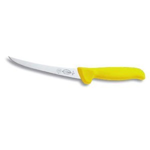 FDick 8289113-54 5" Mastergrip Curved, Stiff Boning Knife with Yellow Handle