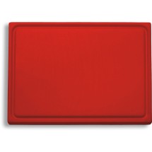 FDick 9126500-03 Red Cutting Board with Groove 12-3/4&quot; x 10&quot;
