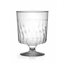Fineline Settings 2205 Flairware Clear Plastic Wine Glass 5.5 oz. - 20 doz