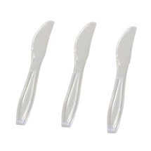 Fineline Settings 2517-CL Flairware Clear Full Size Extra Heavy Knives / Bagged - 100 doz
