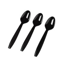 Fineline Settings 2522-BK Flairware Black Full Size Extra Heavy Spoons - 1000 pcs