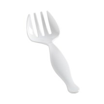 Fineline Settings 3301-WH Platter Pleasers White Plastic Serving Fork 8-1/2&quot; - 12 doz