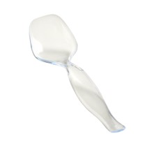 Fineline Settings 3302-CL Platter Pleasers Clear Plastic Serving Spoon 8-1/2&quot; - 12 doz