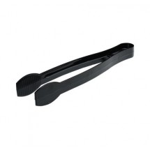 Fineline Settings 3309-BK Platter Pleasers Black Plastic Serving Tongs 9&quot; - 4 doz