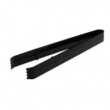Fineline Settings 3310-BK Platter Pleasers Black Heavy Duty Plastic Tongs 9&quot; - 100 pcs