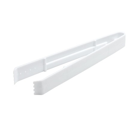 Fineline Settings 3310-WH Platter Pleasers White Heavy Duty Plastic Tongs 9" - 100 pcs
