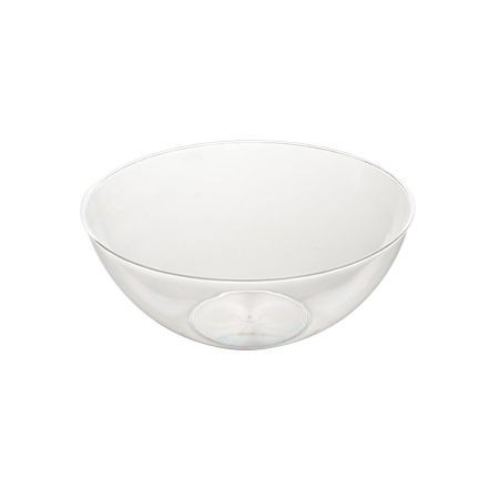 Fineline Settings 3504-CL Platter Pleasers Clear Round Plastic Serving Bowl 100 oz. - 2 doz
