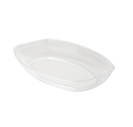 Fineline Settings 3525-CL Platter Pleasers Clear Plastic Luau Bowl 1 Qt. - 50 pcs