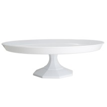 Fineline Settings 3602-WH Platter Pleasers White Plastic Cake Stand 13-3/4&quot; - 1 dozen