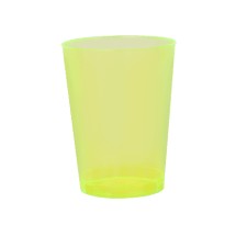 Fineline Settings 410-ORG Savvi Serve Neon Yellow Plastic Tumbler 10 oz. - 500 pcs