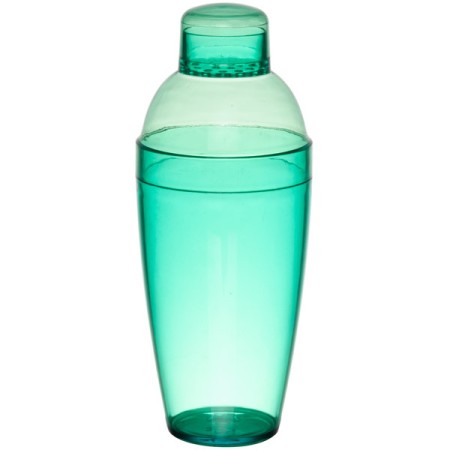 Fineline Settings 4103-GRN Quenchers Green Plastic Cocktail Shaker 14 oz. - 2 doz