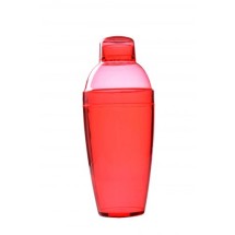 Fineline Settings 4103-RD Quenchers Red Plastic Cocktail Shaker 14 oz. - 2 doz