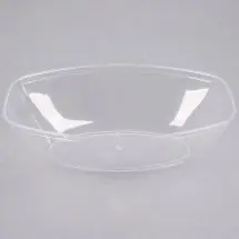 Fineline Settings 456.CL Platter Pleasers Clear Plastic Oval Luau Bowl 90 oz. - 50 pcs