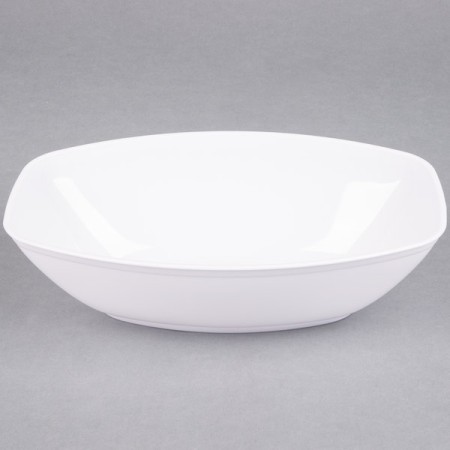 Fineline Settings 456.WH Platter Pleasers White Plastic Oval Luau Bowl 90 oz. - 50 pcs