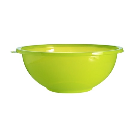Fineline Settings 5080-GRN Super Bowl Green Plastic Salad Bowl 80 oz. - 25 pcs