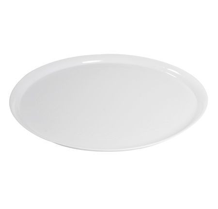Fineline Settings 7801-WH Platter Pleasers Supreme White Round Plastic Serving Tray 18" - 25 pcs