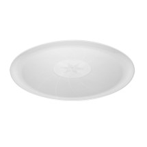 Fineline Settings 8201-CL Platter Pleasers Classic Clear Round Plastic Serving Tray 12&quot; - 25 pcs