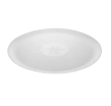 Fineline Settings 8401-CL Platter Pleasers Classic Clear Round Plastic Serving Tray 14" - 25 pcs