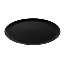 Fineline Settings 8401-BK Platter Pleasers Classic Black Round Plastic Serving Tray 14&quot; - 25 pcs