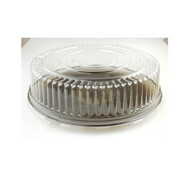 Fineline Settings 9401-L Platter Pleasers Clear Plastic High Dome Lid 14" - 25 pcs