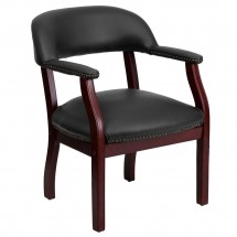Flash Furniture B-Z105-BLACK-GG Black Vinyl Luxurious Conference Chair