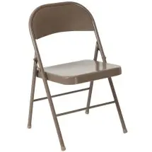 Flash Furniture BD-F002-BGE-GG Double Braced Beige Metal Folding Chair