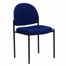 Flash Furniture BT-515-1-NVY-GG Navy Fabric Comfortable Stackable Steel Side Chair