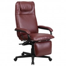 Flash Furniture BT-70172-BG-GG High Back Burgundy Leather Executive Reclining Office Chair
