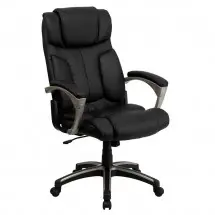 Flash Furniture BT-9875H-GG High Back Folding Black Leather Executive Office Chair