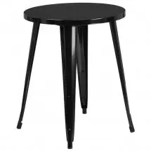 Flash Furniture CH-51080-29-BK-GG 24&quot; Round Black Metal Indoor-Outdoor Table