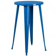 Flash Furniture CH-51080-40-BL-GG 24&quot; Round Blue Metal Indoor-Outdoor Bar Height Table