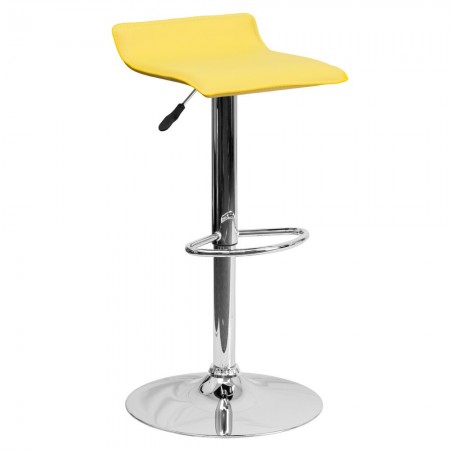 Flash Furniture DS-801-CONT-YEL-GG Contemporary Yellow Vinyl Adjustable Height Bar Stool