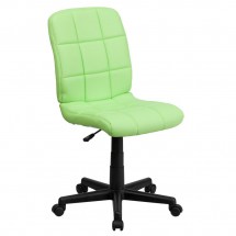 Flash Furniture GO-1691-1-GREEN-GG Green Mid-Back Quilted Vinyl Task Chair
