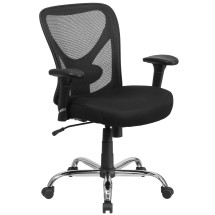 Flash Furniture GO-2032-GG Big & Tall Adjustable Height Mesh Swivel Office Chair with Wheels