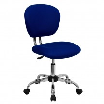 Flash Furniture H-2376-F-BLUE-GG Mid-Back Blue Mesh Task Chair