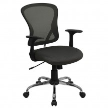 Flash Furniture H-8369F-DK-GY-GG Mid-Back Dark Gray Mesh Office Chair