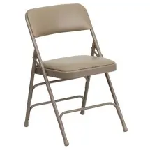 Flash Furniture HA-MC309AV-BGE-GG Beige Vinyl Seat and Back Metal Folding Chair