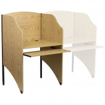 Flash Furniture MT-M6201-OAK-GG Starter Study Carrel in Oak Finish