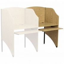 Flash Furniture MT-M6202-OAK-ADD-GG Add-On Study Carrel in Oak Finish