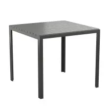 Flash Furniture SB-A268T-BK-GG Indoor/Outdoor Black Square Steel Dining Table