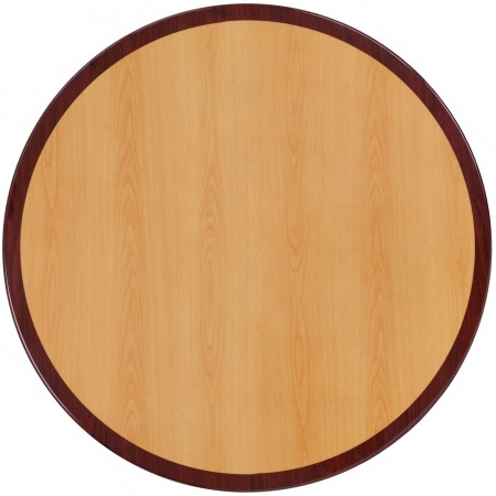 Flash Furniture TP-2TONE-36RD-GG Round Two-Tone Resin Cherry and Mahogany Table Top 36"