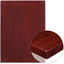 Flash Furniture TP-MAH-3042-GG TP-MAH-3042-GG 30&quot; x 42&quot; Rectangular High-Gloss Mahogany Resin Table Top with 2&quot; Thick Edge
