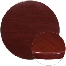 Flash Furniture TP-MAH-36RD-GG 36&quot; Round High-Gloss Mahogany Resin Table Top with 2&quot; Thick Drop-Lip